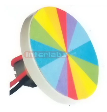 NEWTON'S COLOUR DISC, MOUNTED ON MOTOR